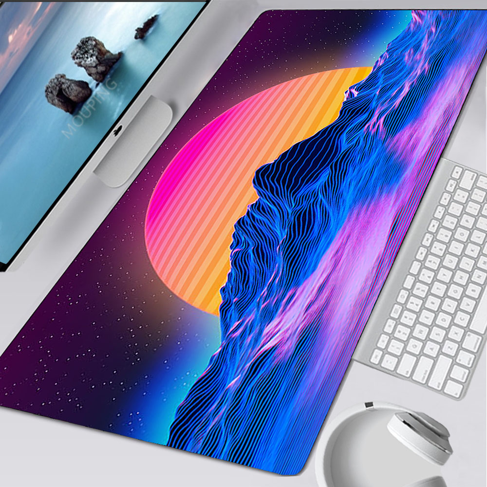 Gaming Accessories For Your Desk - Vaporwave tapis de souris Retrowave/synthwave 900x400