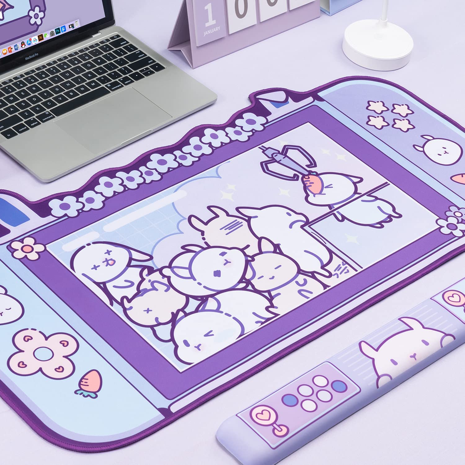 Grand tapis de souris de jeu K - Gaming Accessories Pink avis et prix